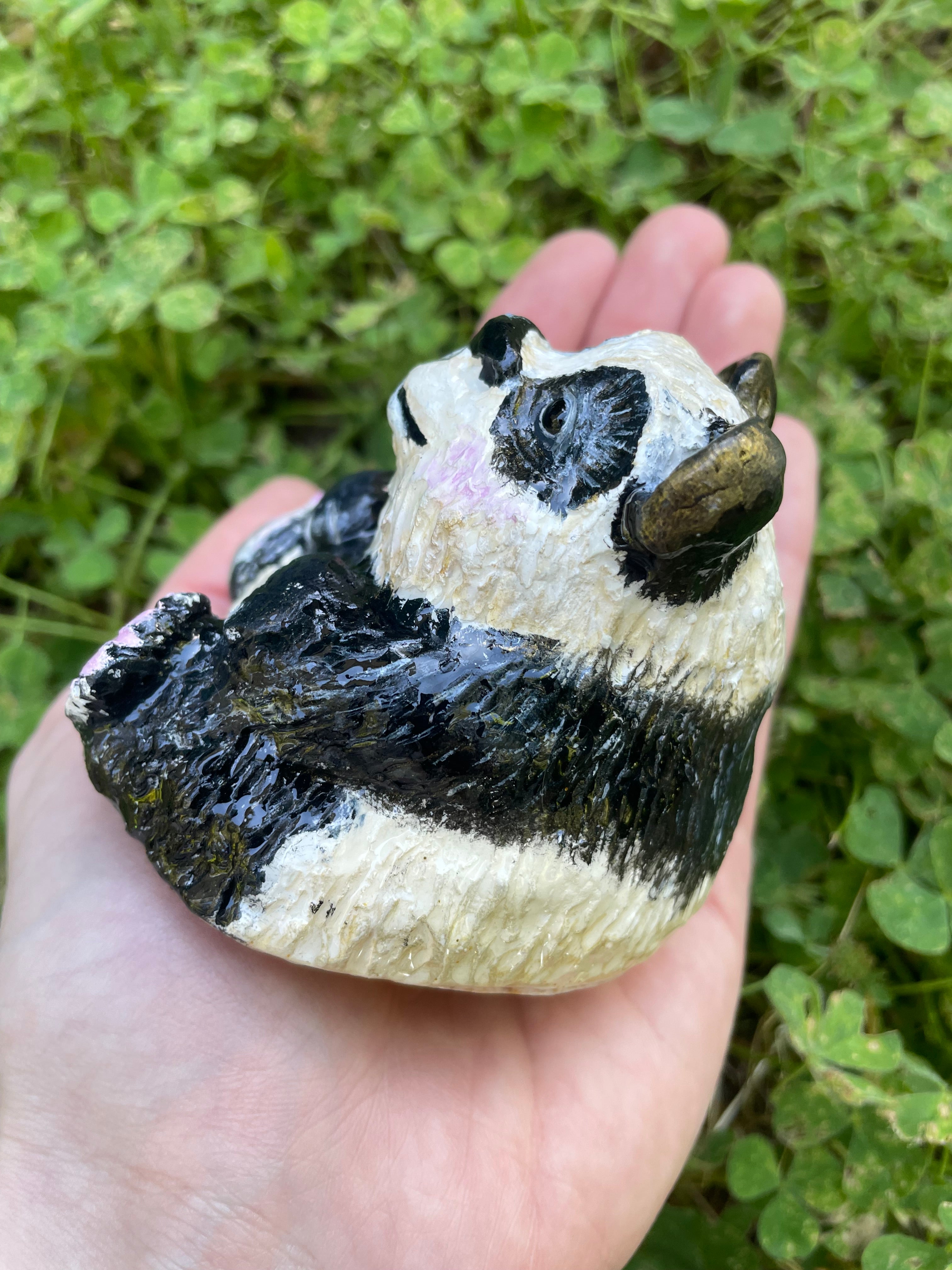 Panda Hand Sculpted Decor