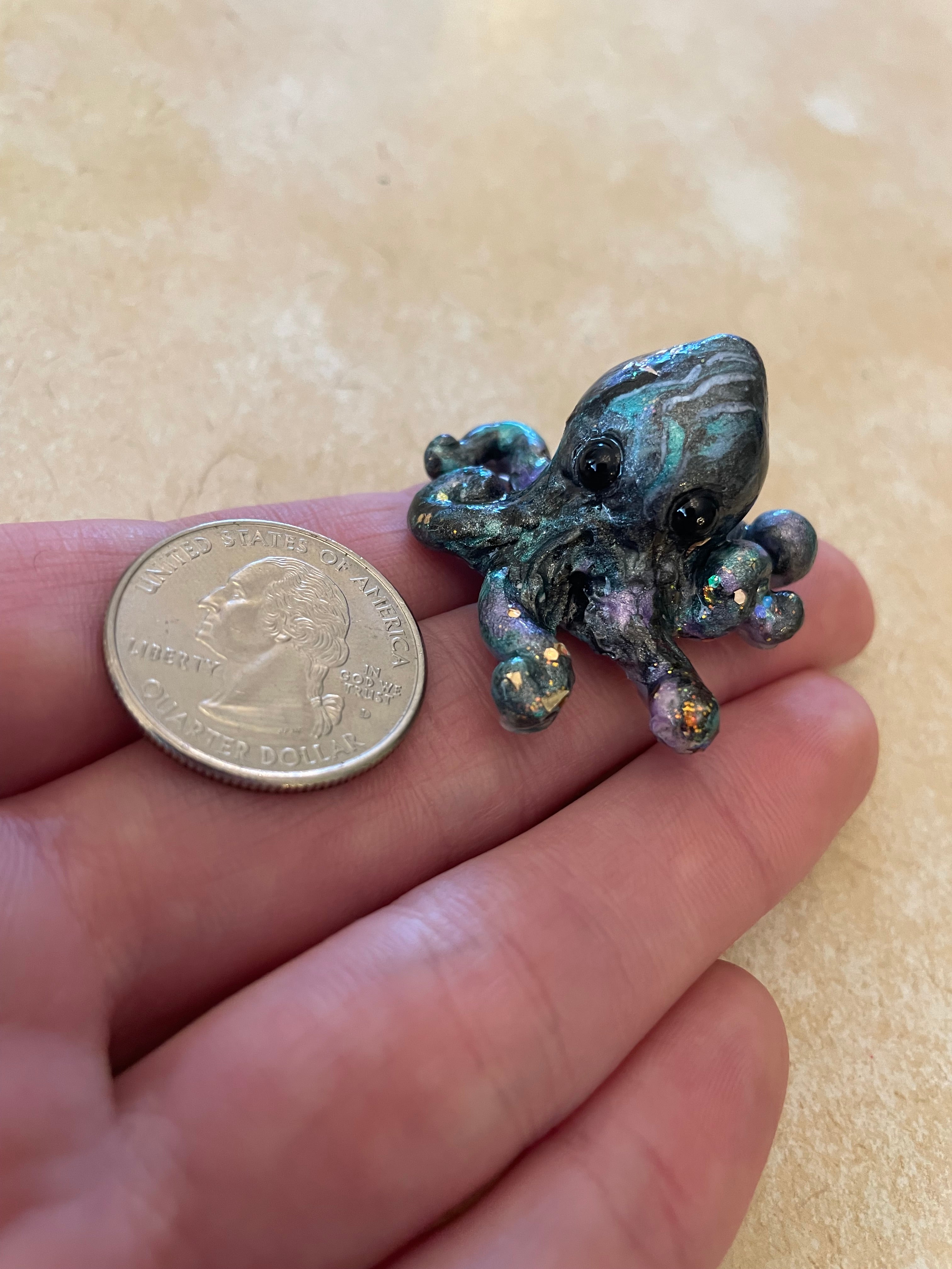 Tiny Octopus Hand Sculpted Decor