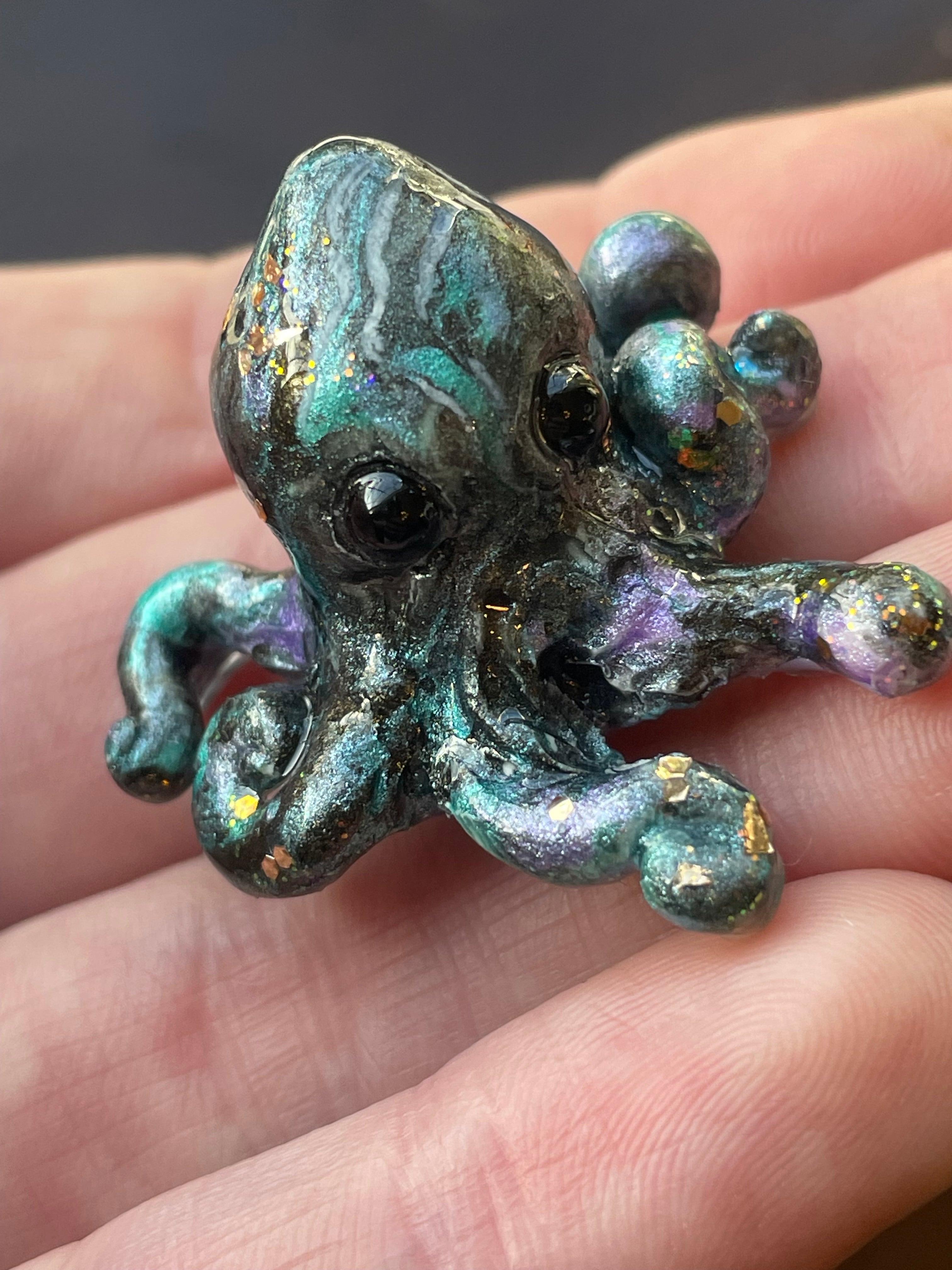 Tiny Octopus Hand Sculpted Decor