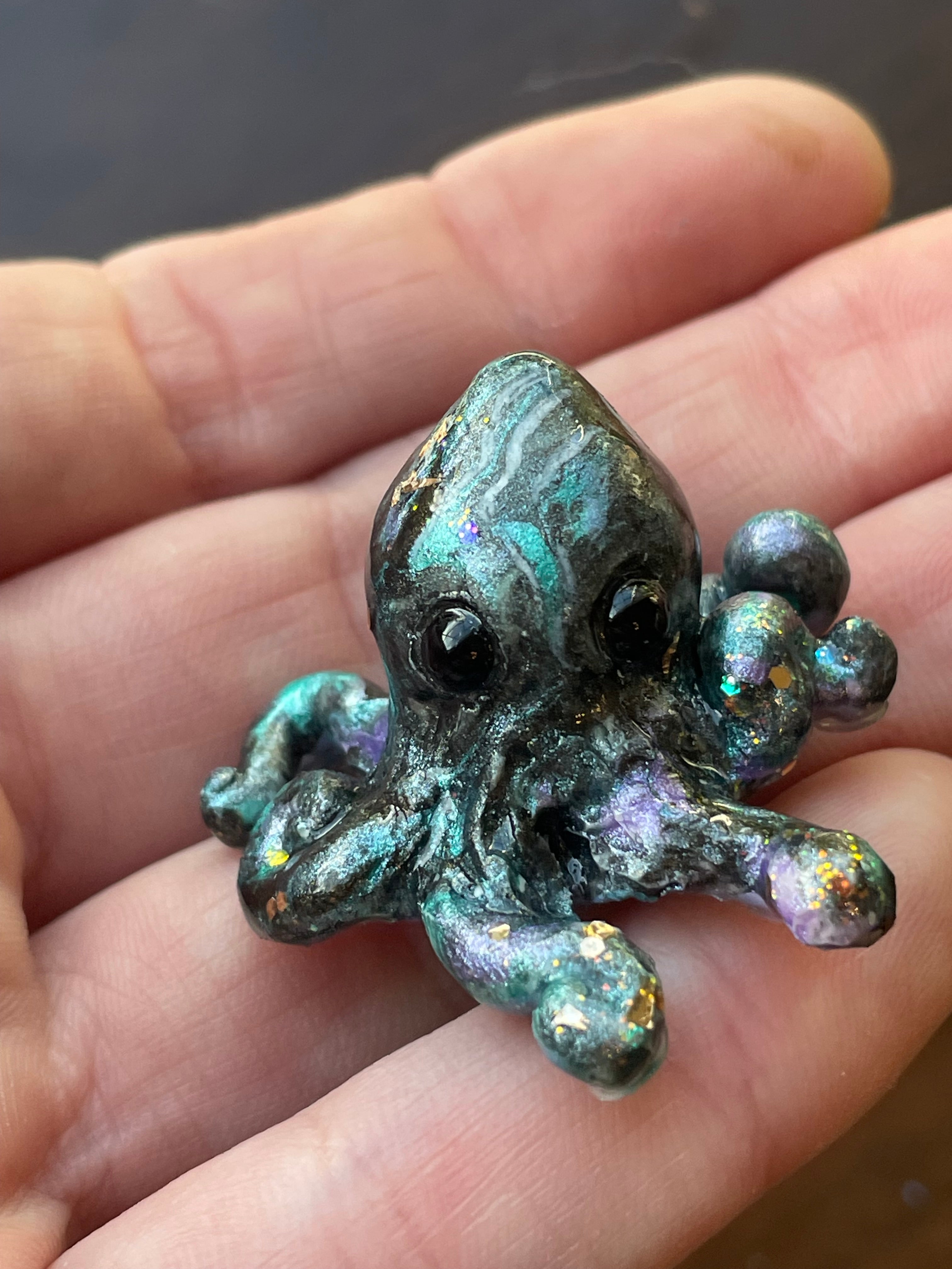 Tiny Octopus Hand Sculpted Decor