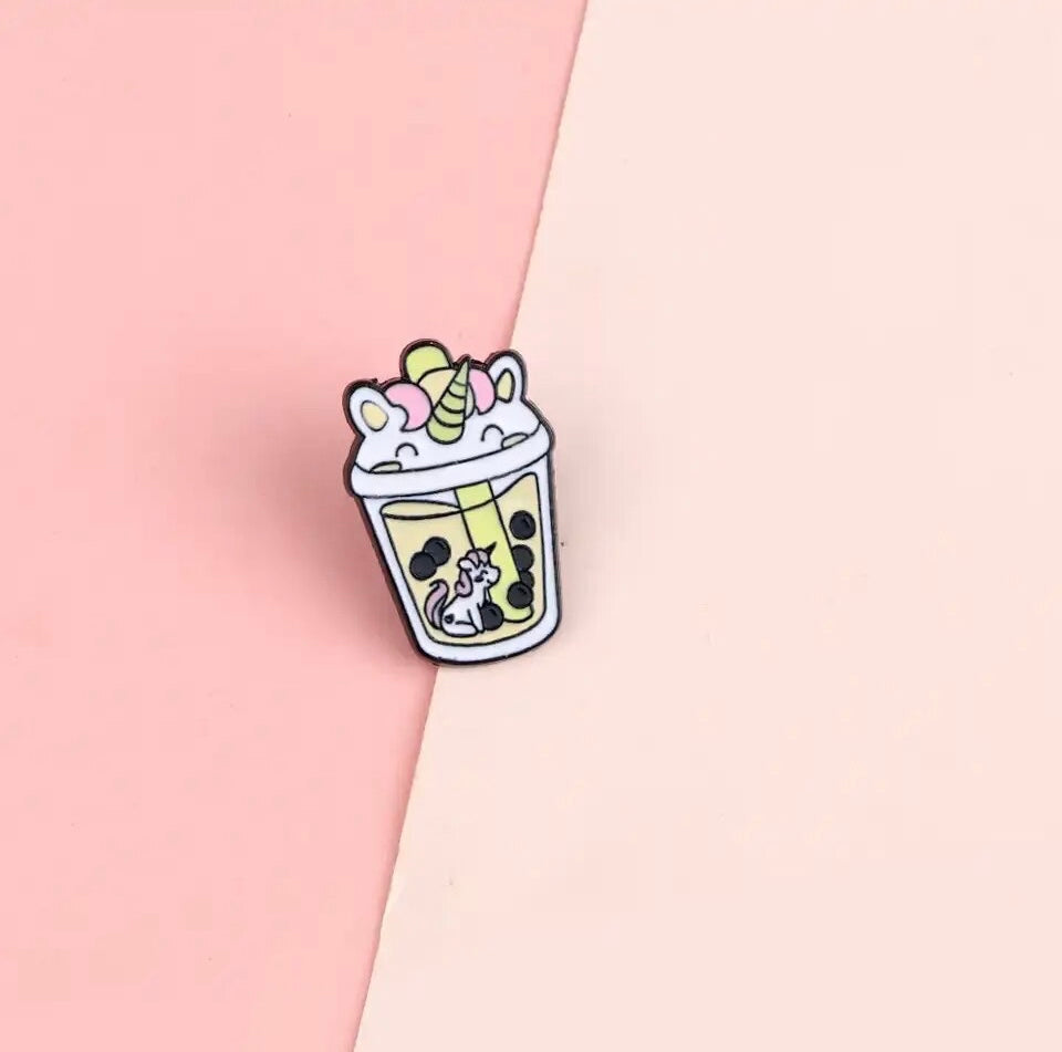 Boba Tea Unicorn Pin