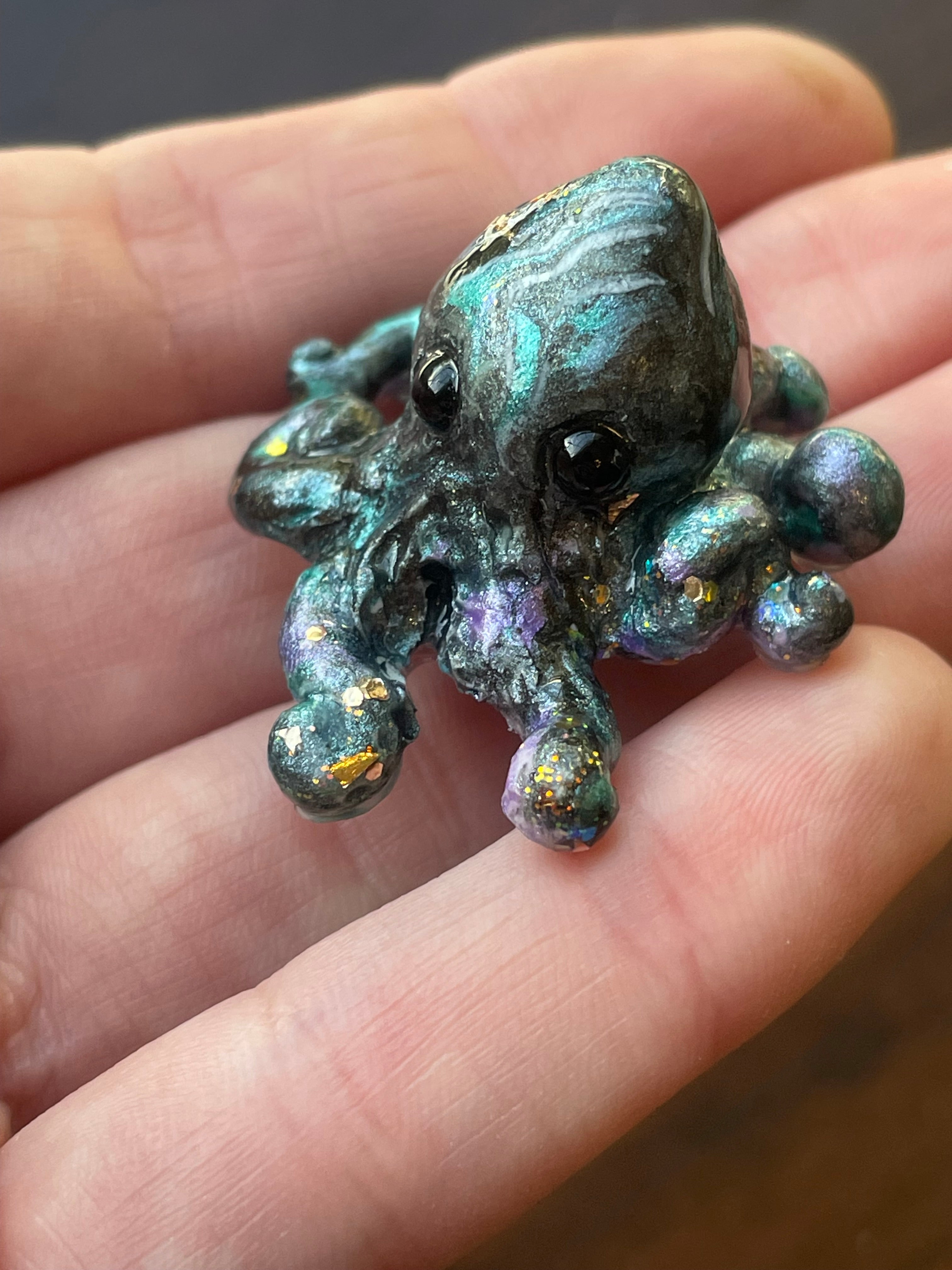 Tiny Octopus Hand Sculpted Decor