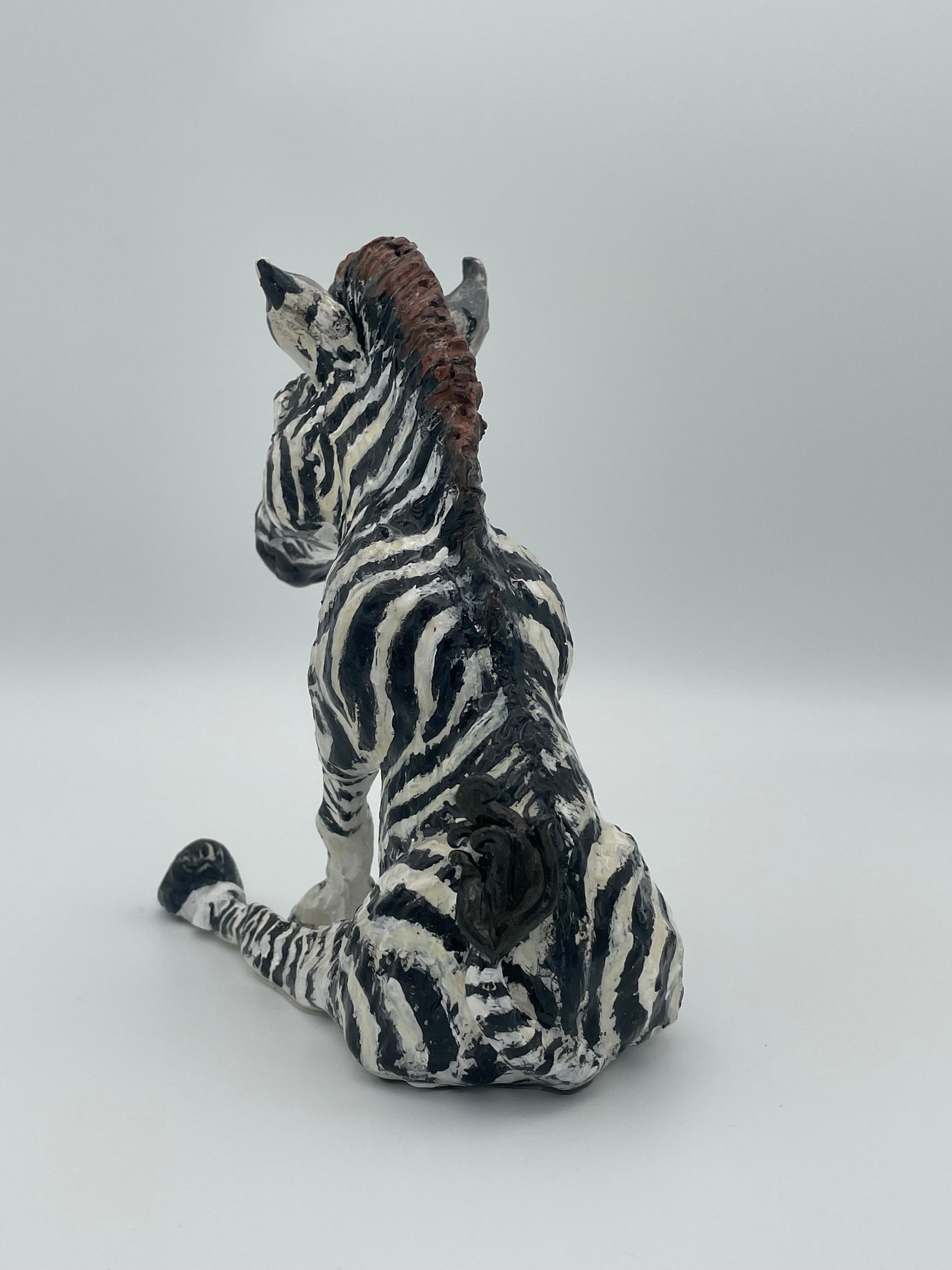 Zebra Hand Sculpted Decor