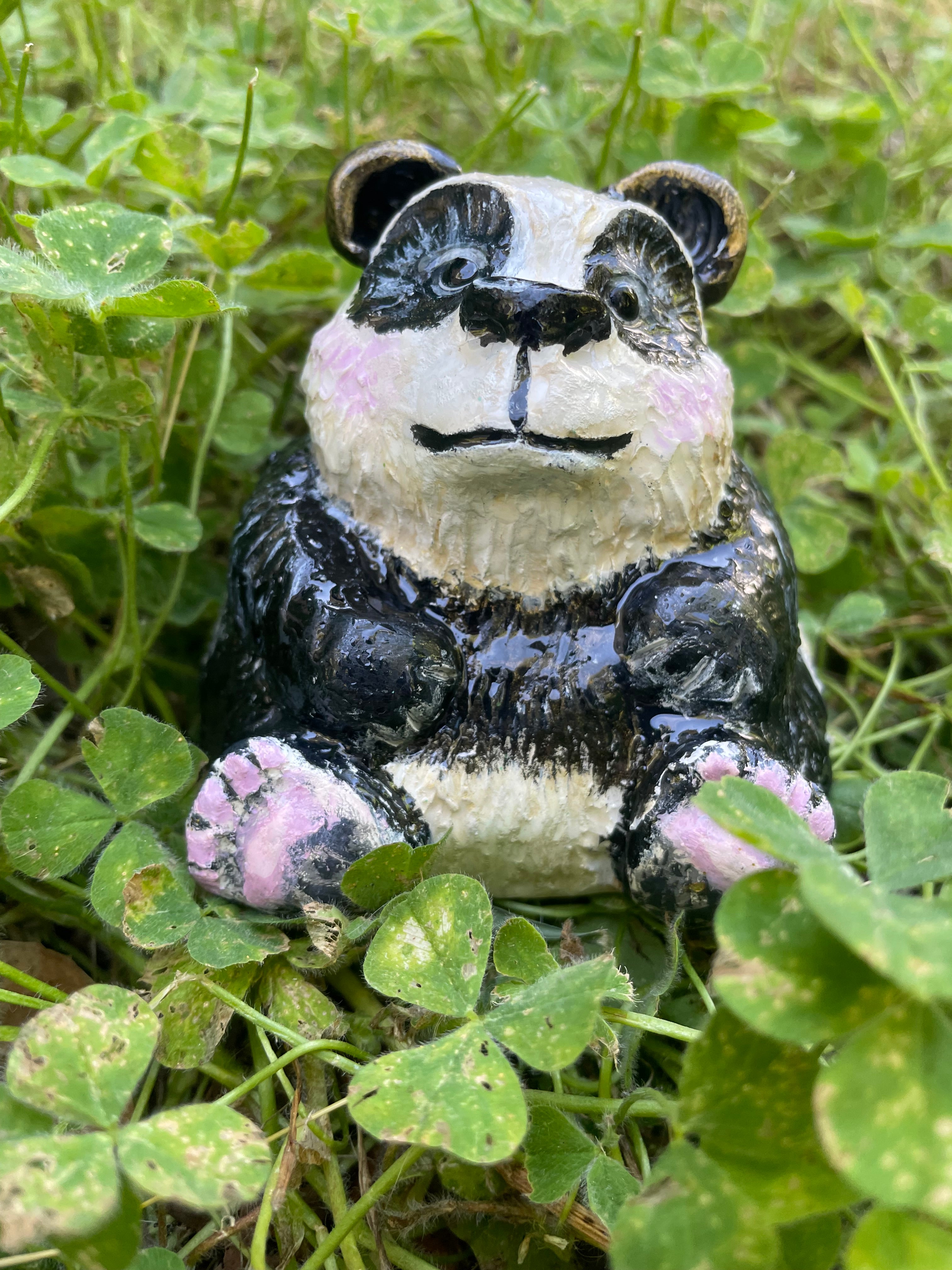 Panda Hand Sculpted Decor