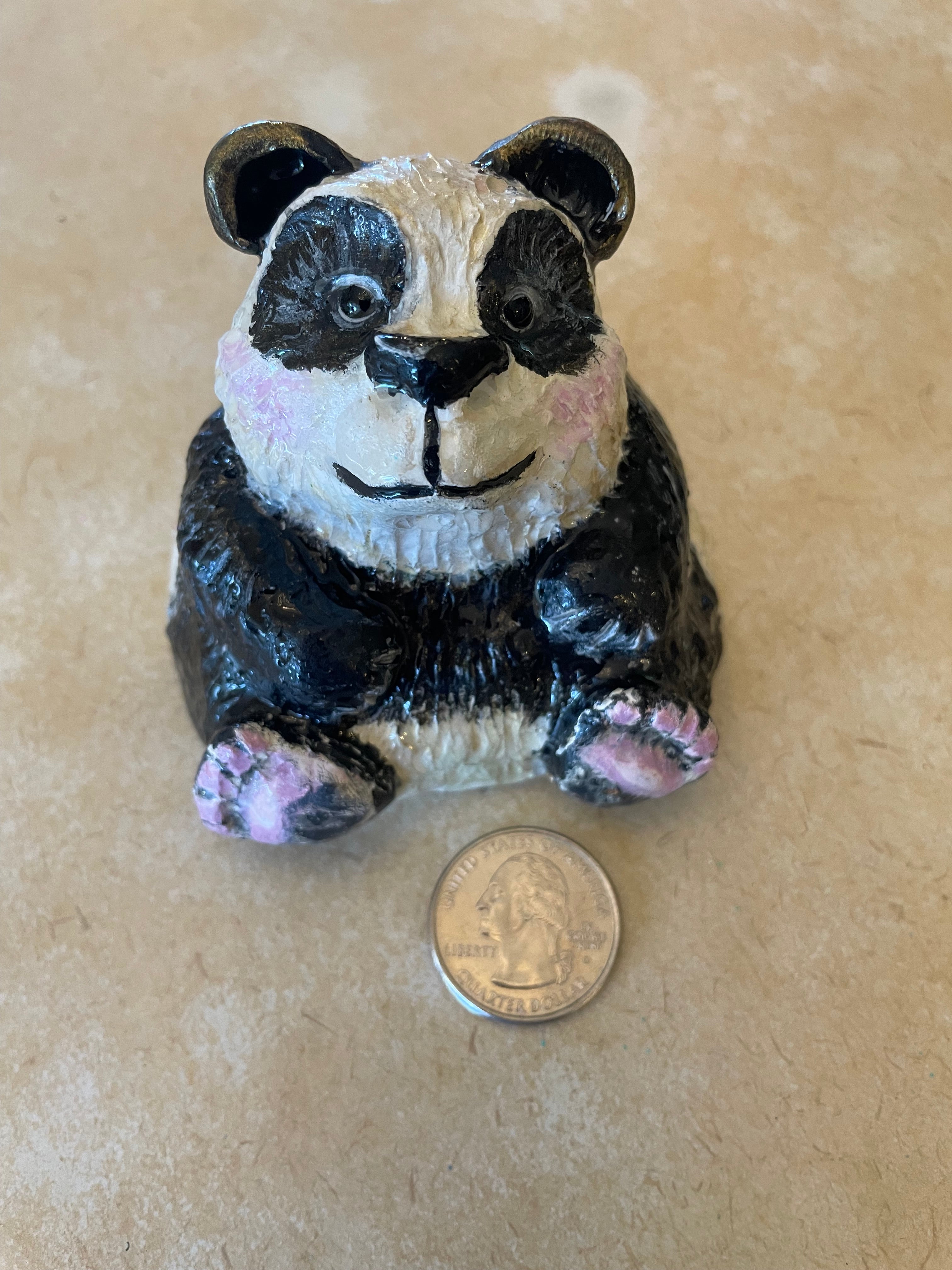 Panda Hand Sculpted Decor