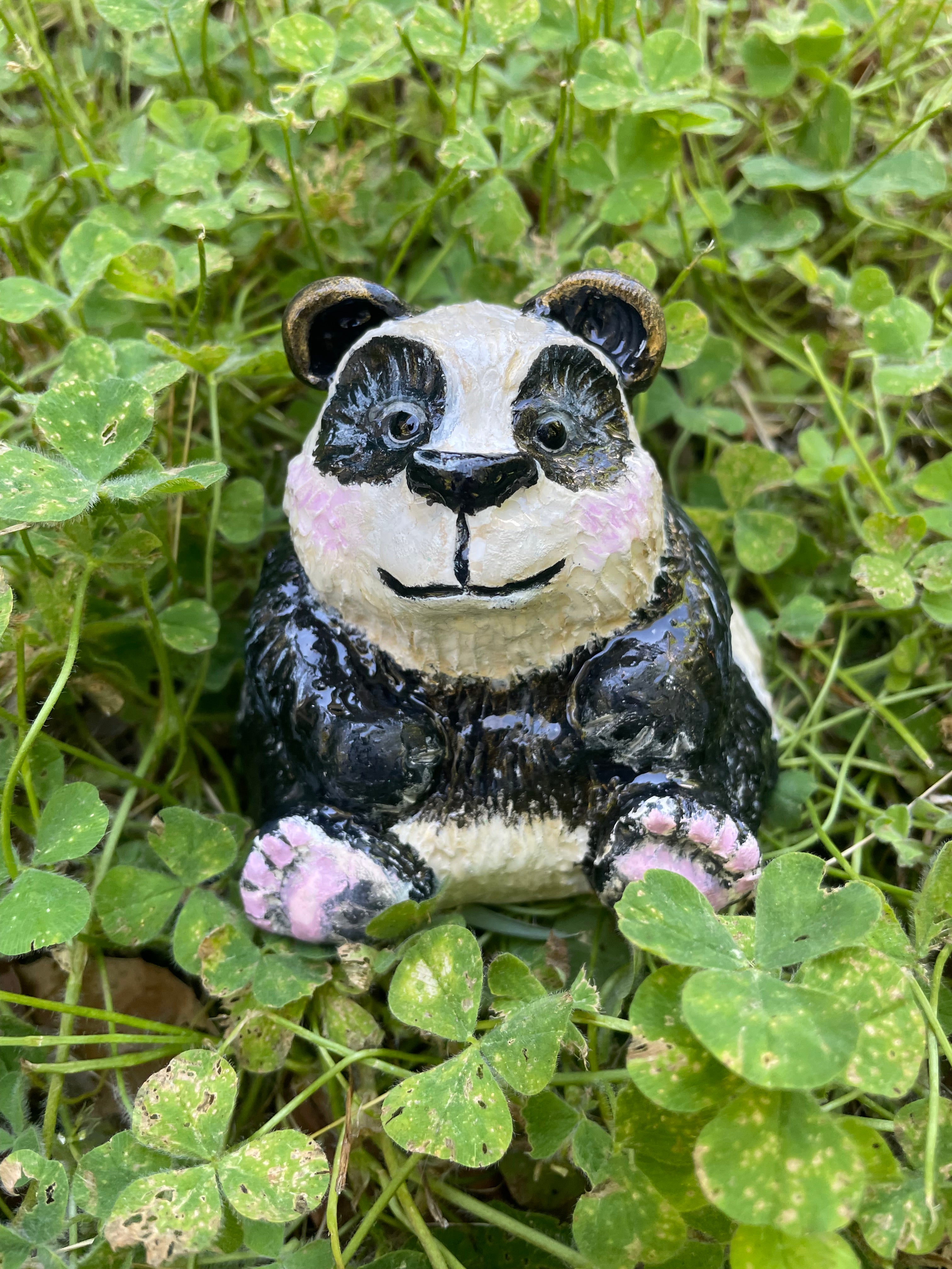 Panda Hand Sculpted Decor