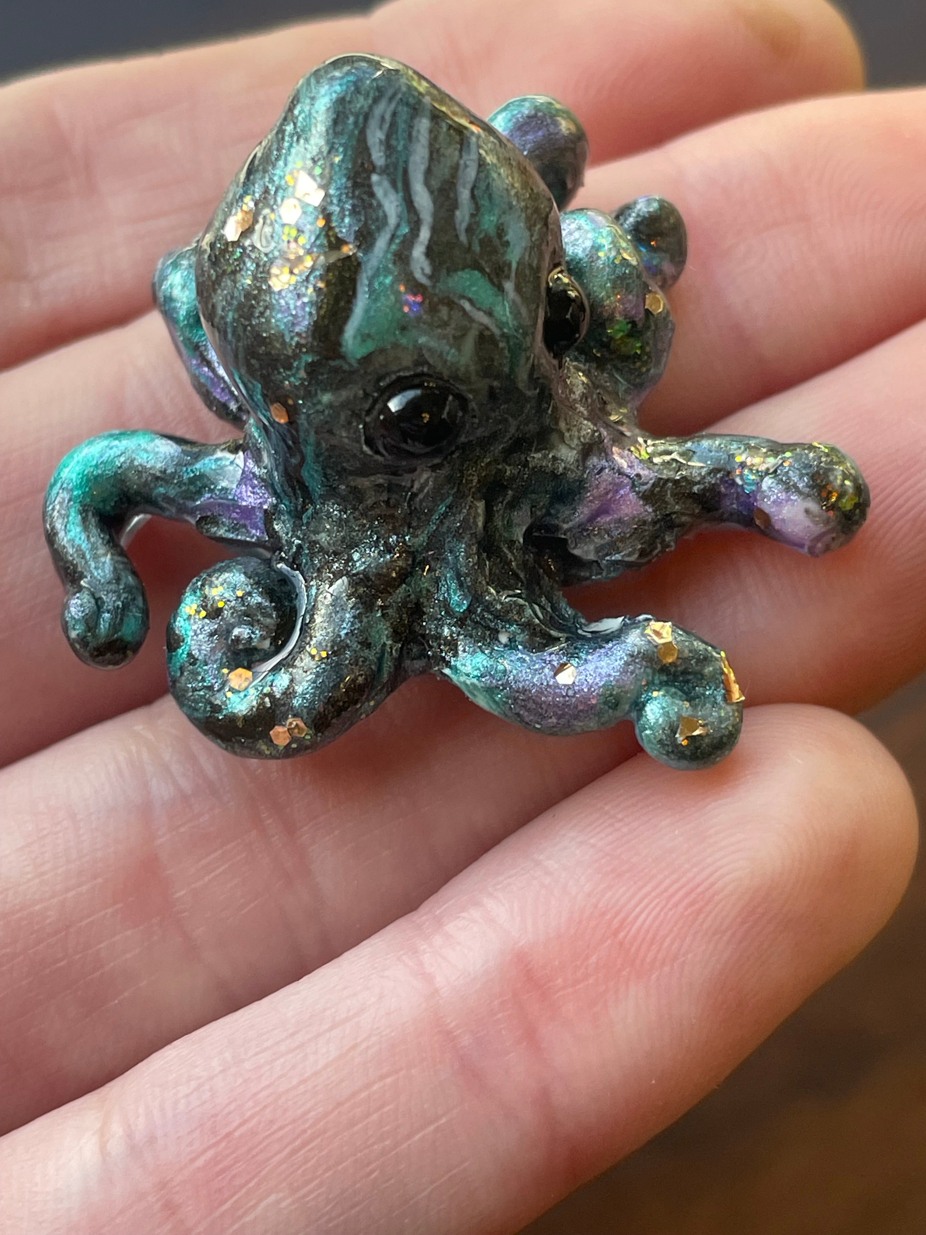 Tiny Octopus Hand Sculpted Decor