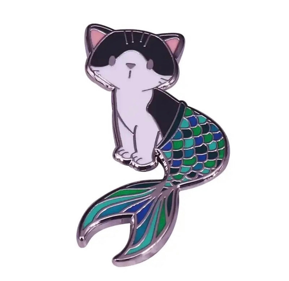 Beautiful Purrmaid Cat Pin