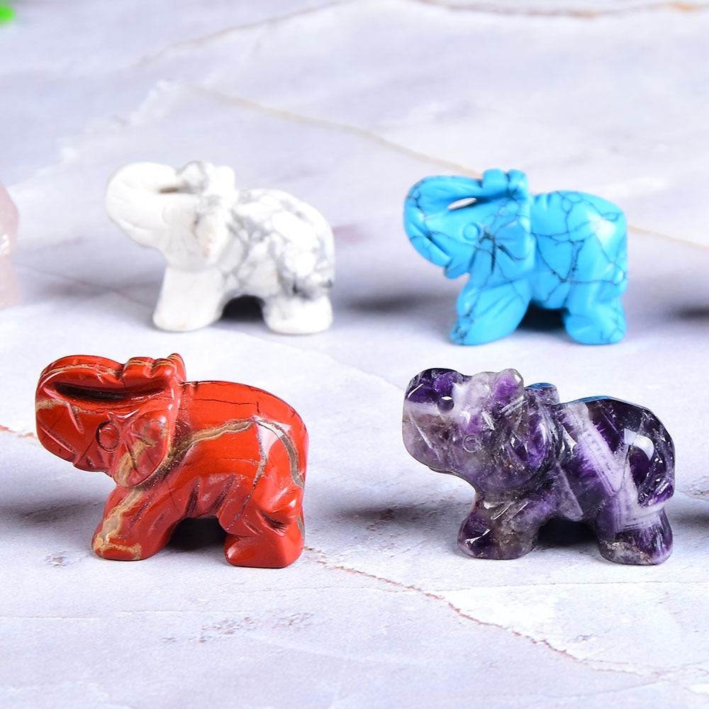 Crystal Elephant Natural Healing Stones