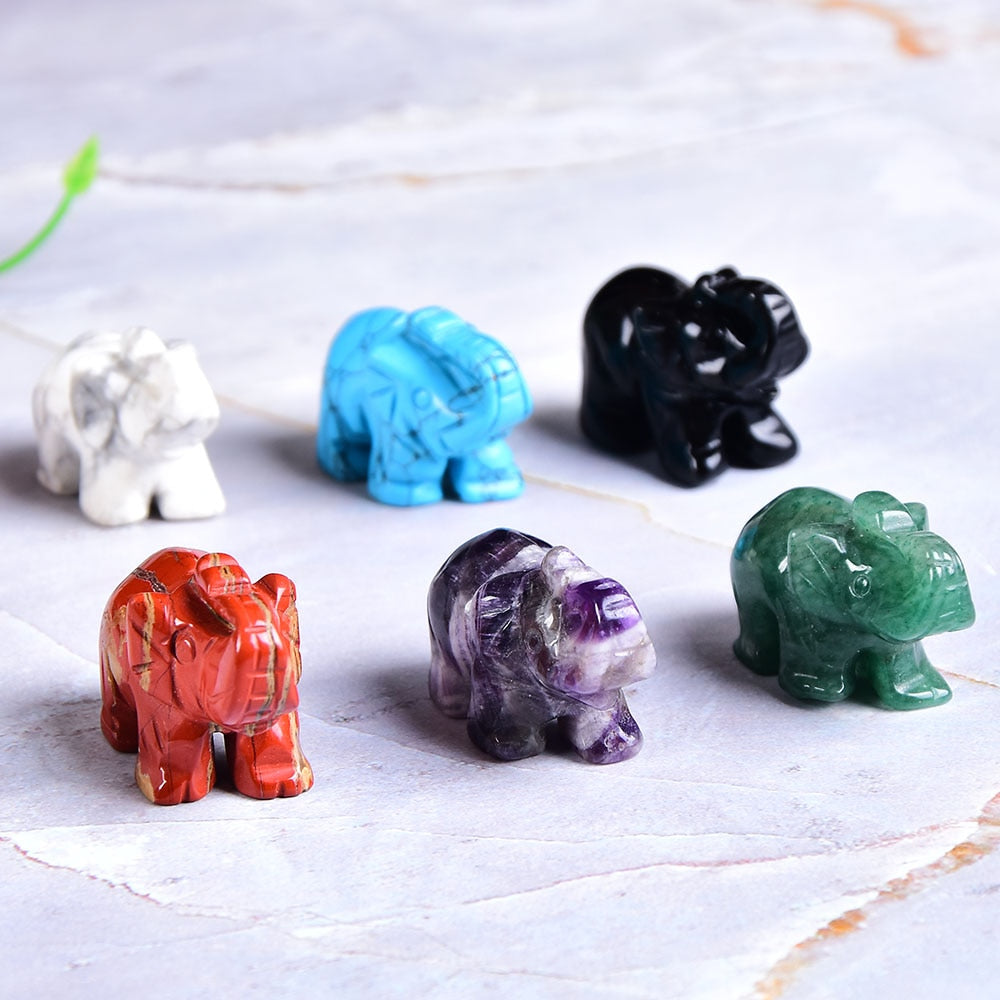 Crystal Elephant Natural Healing Stones