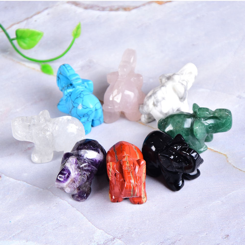 Crystal Elephant Natural Healing Stones