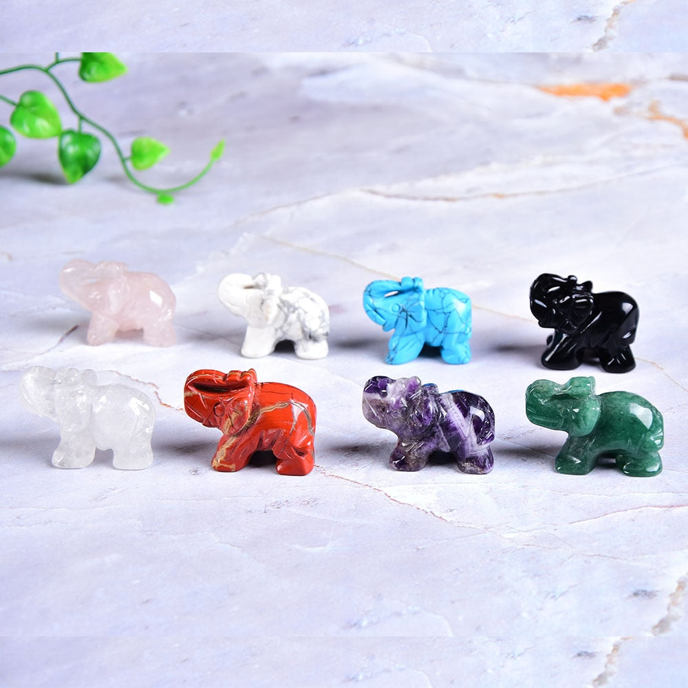 Crystal Elephant Natural Healing Stones