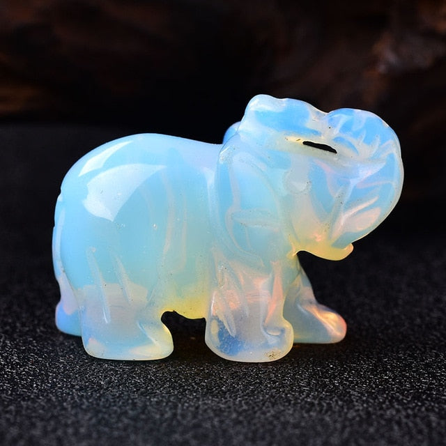 Crystal Elephant Natural Healing Stones