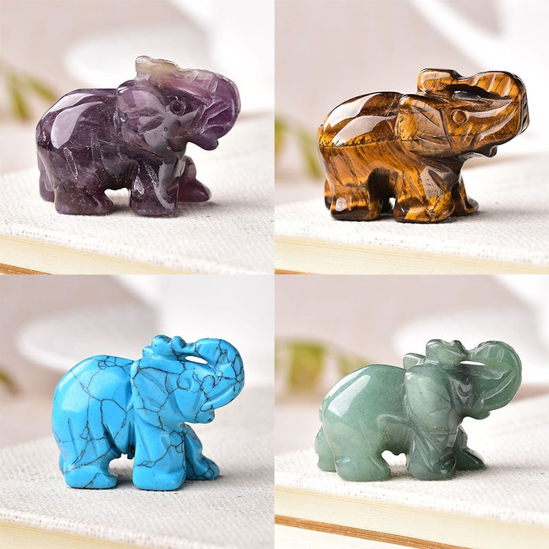 Crystal Elephant Natural Healing Stones