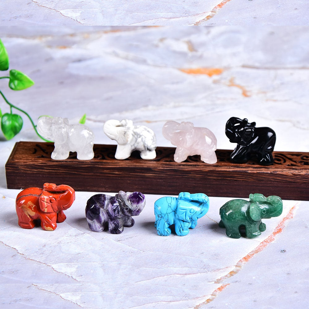 Crystal Elephant Natural Healing Stones